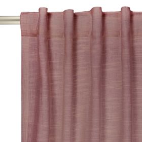 Textured Solid Chenille Blackout Single Curtain Panel, Violet Gem, 50"W x 108"L